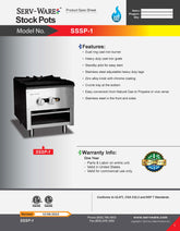 1 Burner Stock Pot, SSSP-1